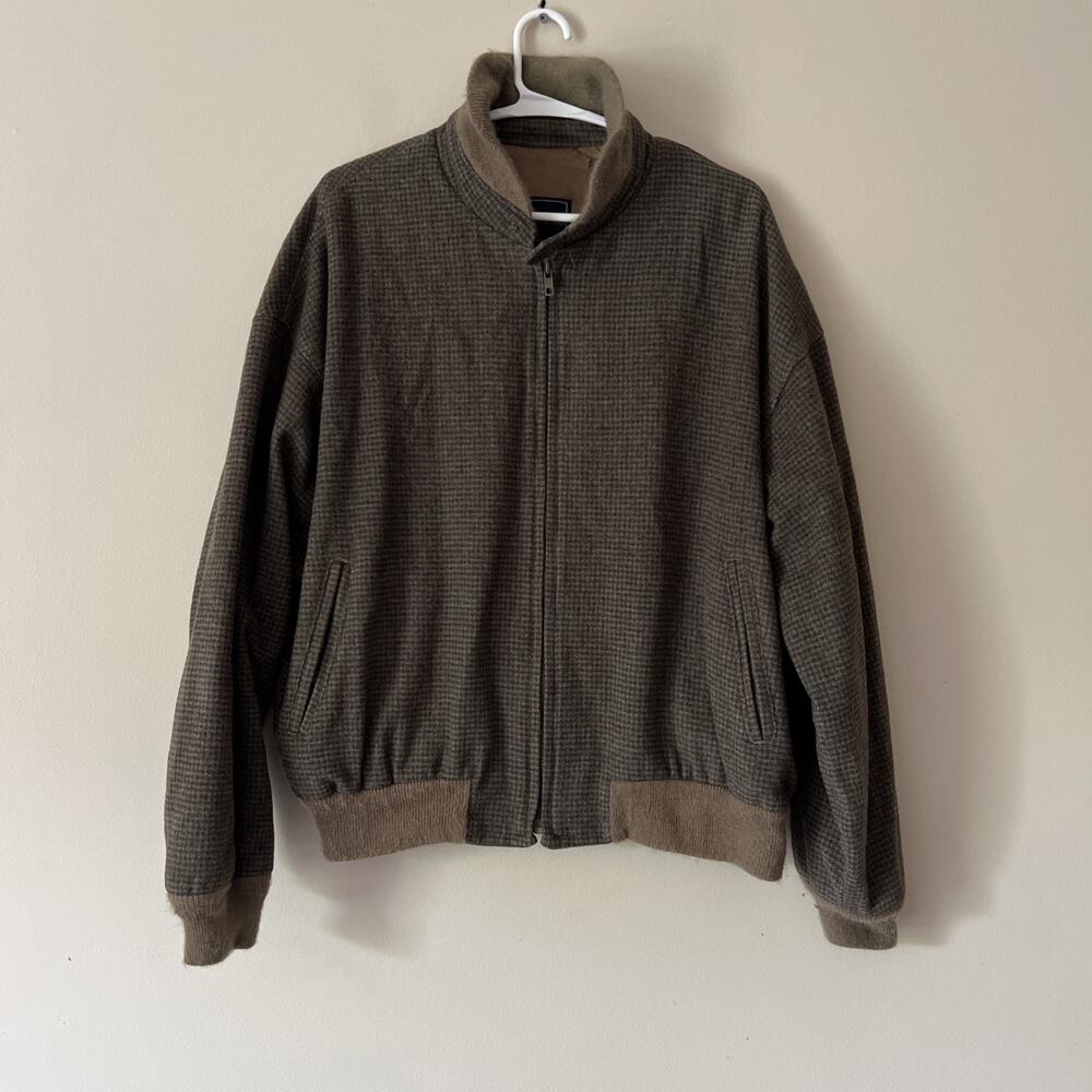 Reynolds Penland Mens Wool Jacket Brown Lined Vintage Size 42